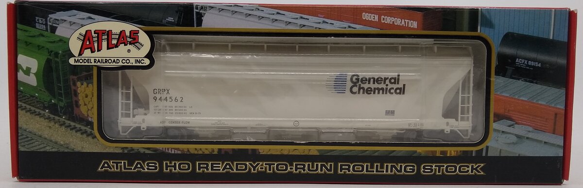 Atlas 1461-1 HO Scale General Chemical 3-Bay Centerflow Hopper Car #944562