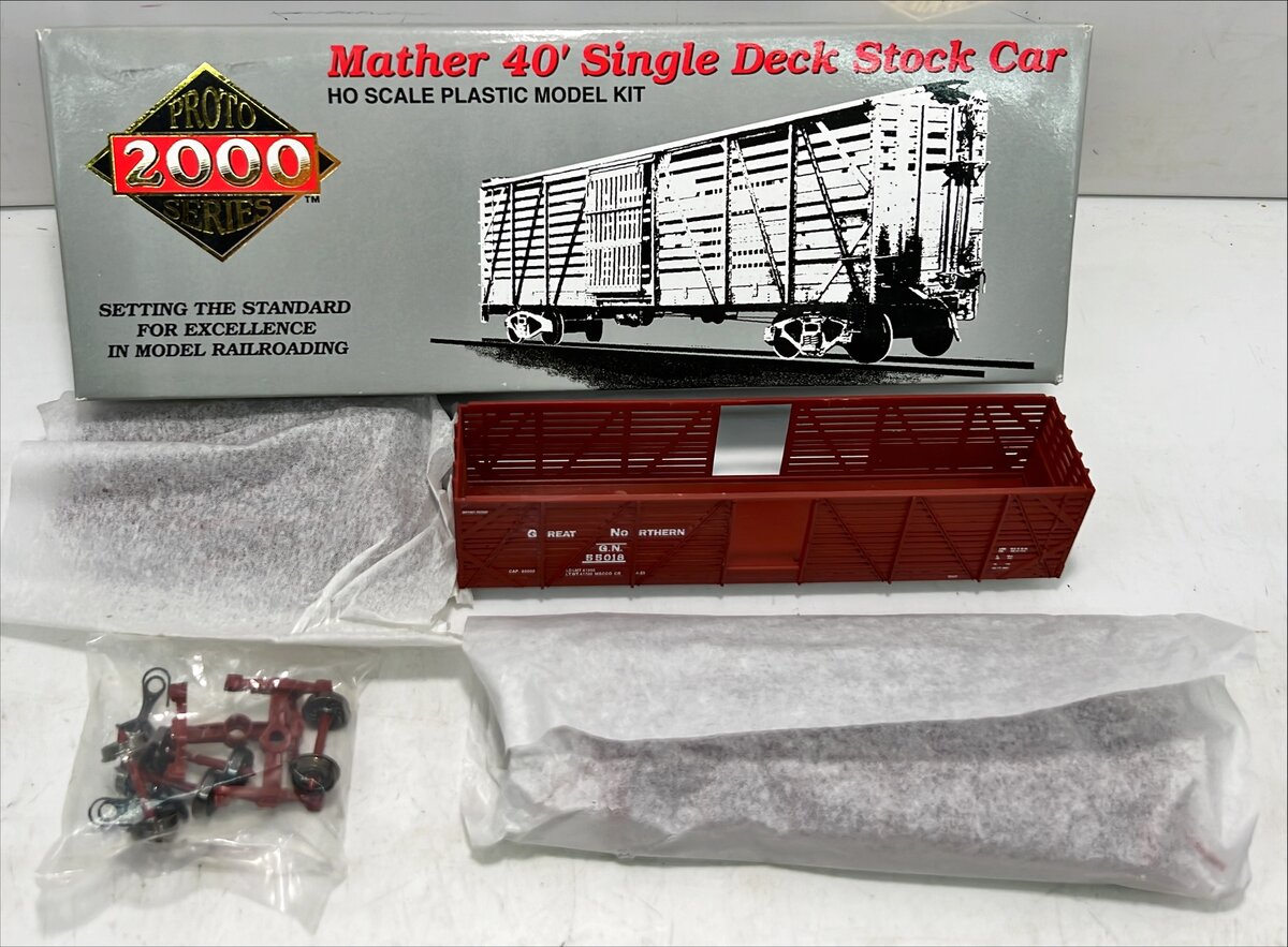 Proto 2000 HO Life Like GN Mather 40' Single Deck Stock Car # 21206 Kit