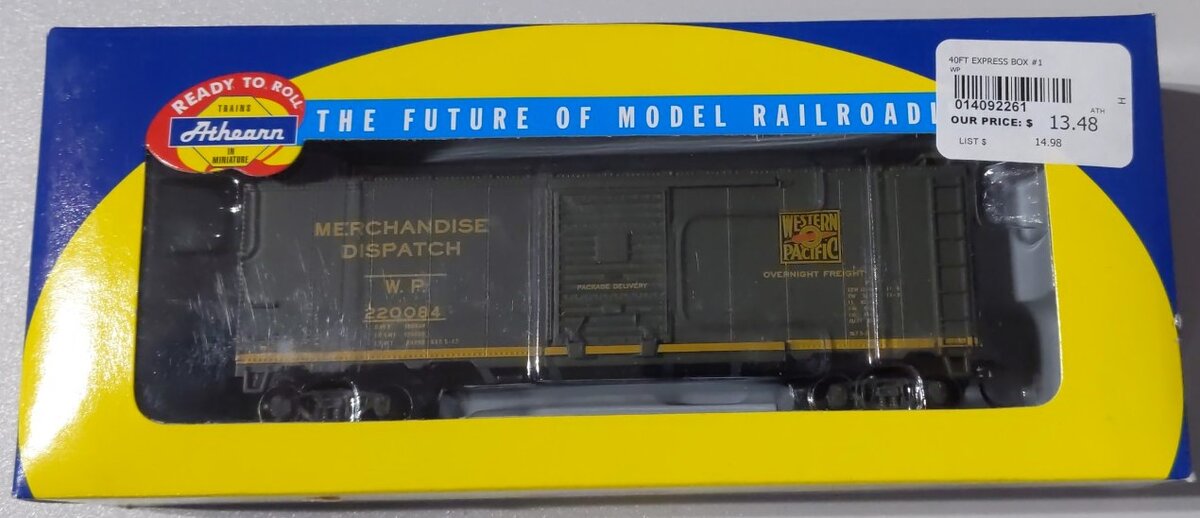 Athearn 92261 HO Scale Western Pacific 40'''' Express Box Car #220084