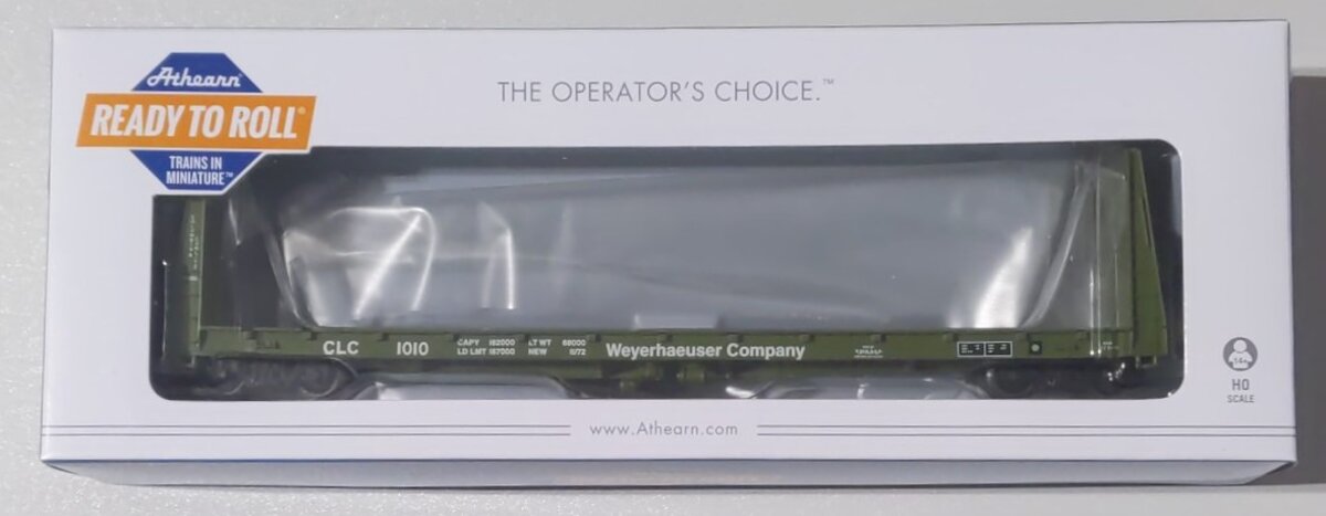 Athearn 90217 HO Columbia & Cowlitz RTR 60' Bulkhead Flatcar #1010