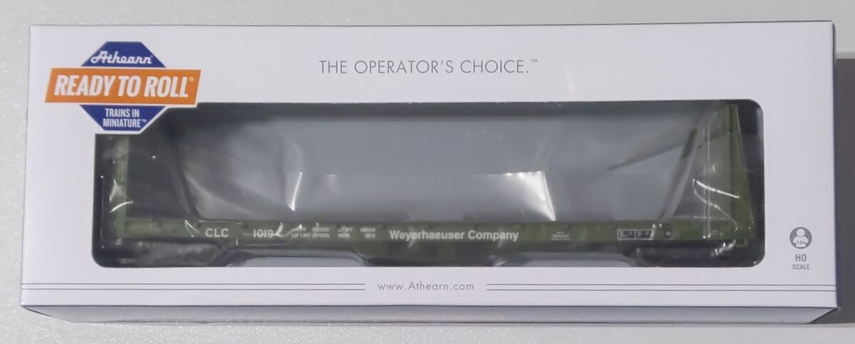 Athearn 90219 HO Columbia & Cowlitz RTR 60' Bulkhead Flatcar #1019