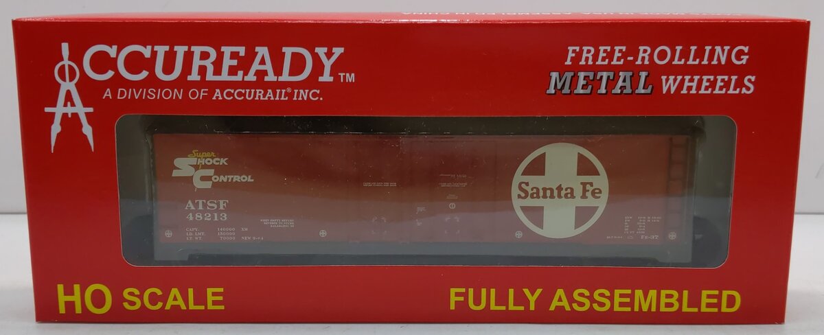 Accurail 82050 HO Santa Fe 50' Steel AAR Double Plug Door Boxcar #48213