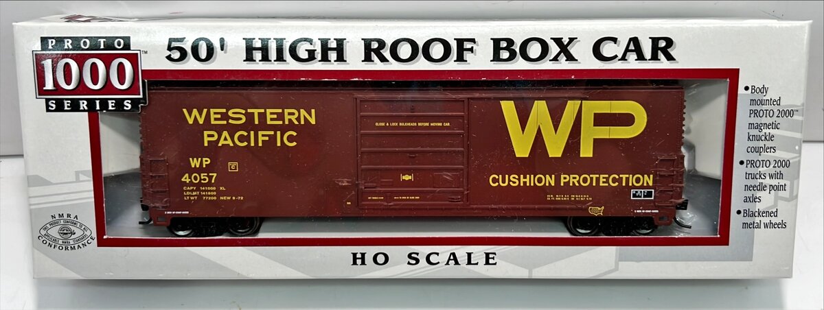 Proto 1000 23946 HO Western Pacific Cushion Protection 50' Box Car #4057