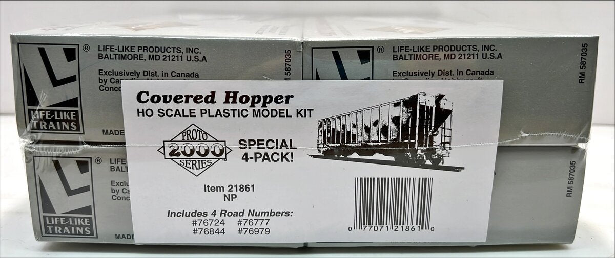 Proto 2000 21861 HO Northern Pacific Covered Hopper Kit (Pack of 4)