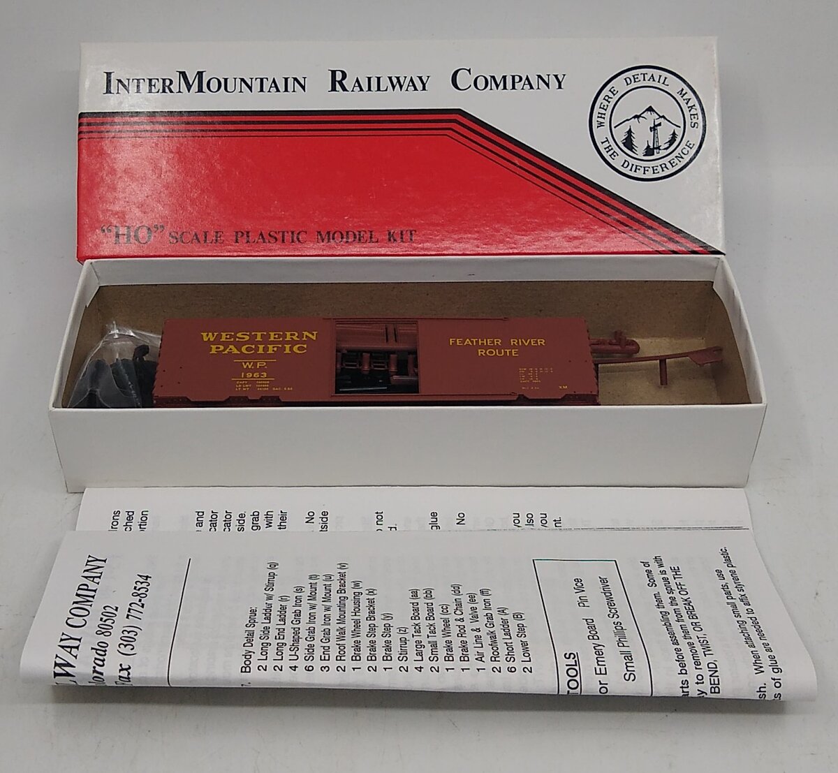 InterMountain WP-03 HO Scale Western Pacific Box Car Kit # 1963