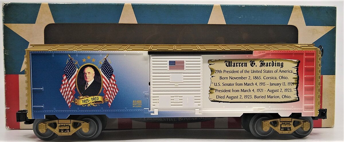 Lionel 6-81489 O Gauge USA Presidents Warren G. Harding Boxcar