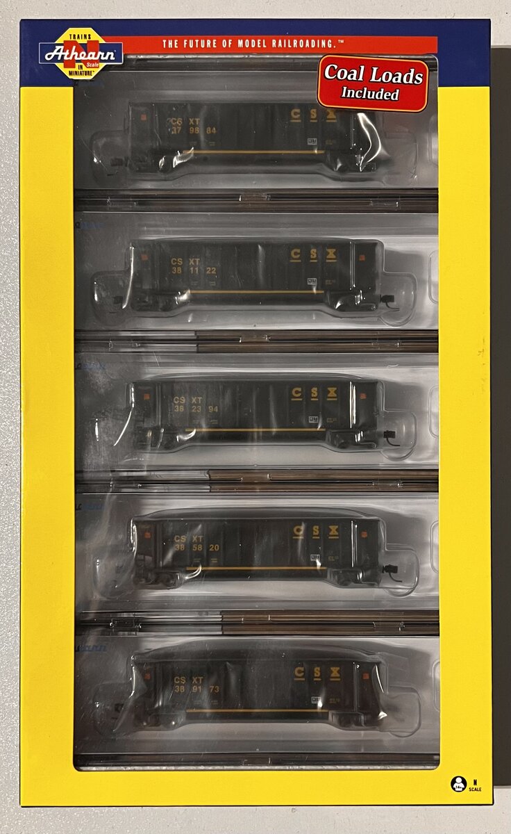 Athearn 25033 N Scale CSX Bethgon Coalporters w/Load (Set of 5)