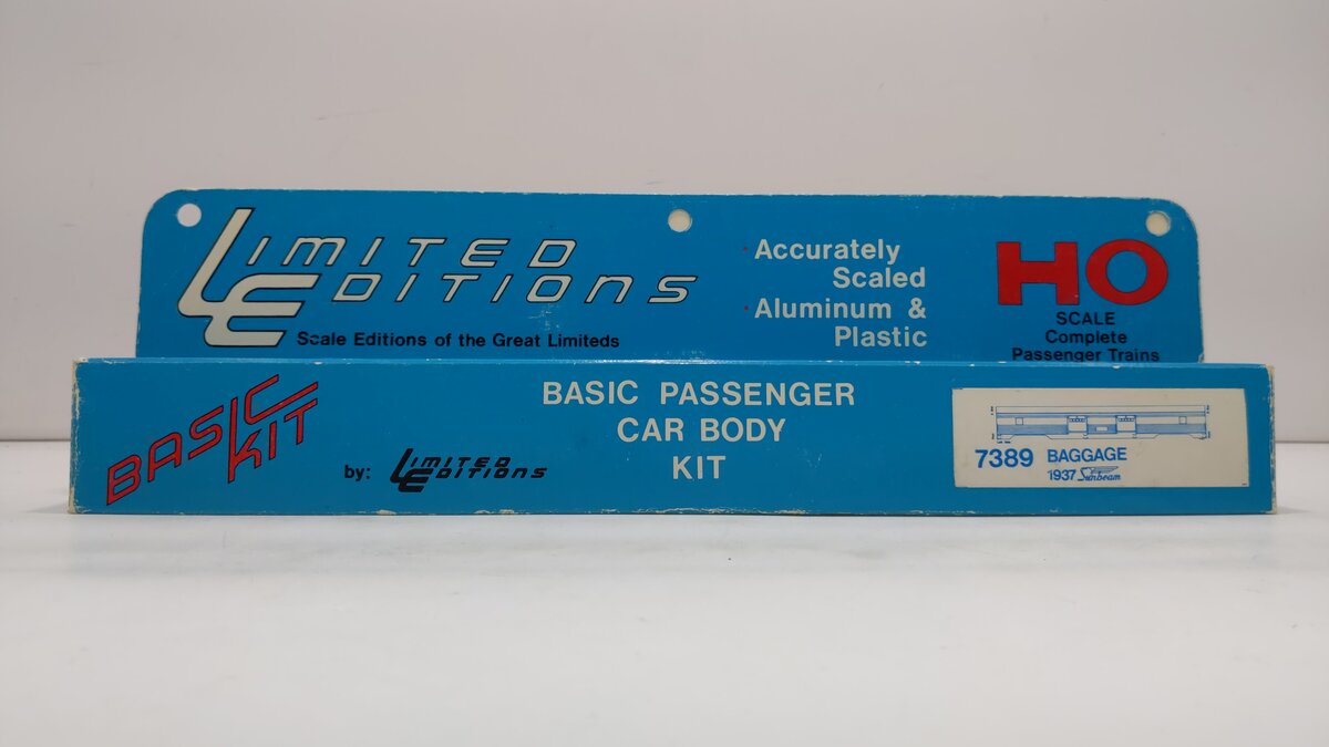 Limited Editions 7389 HO Basic Aluminum & Plastic Baggage Car Kit