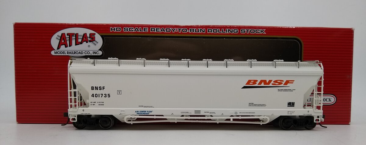 Atlas 20003761 HO BNSF Railway Pressureaide Centerflow Hopper Car #401735