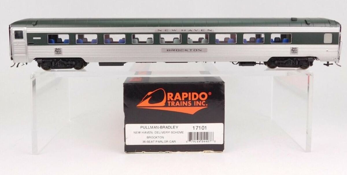 Rapido Trains 17101 HO Scale New Haven Brockton Parlor Car w/ Skirt