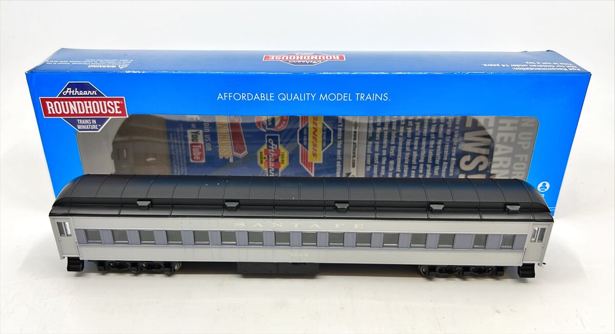 Roundhouse 86452 HO Santa Fe Heavyweight Clerestory Coach #3064