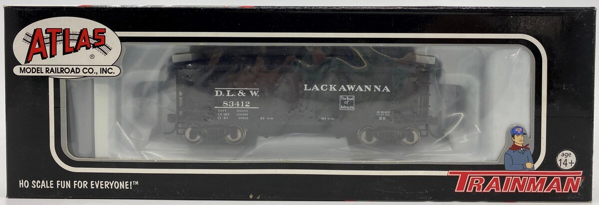 Atlas 20000988 HO D.L&W. Lackawanna 2-Bay Offset Hopper #83412