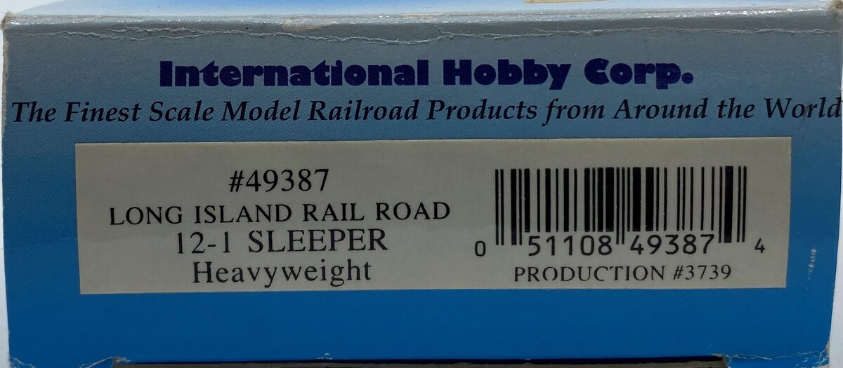 IHC 49387 HO Long Island Heavyweight 12-1 Sleeper #126