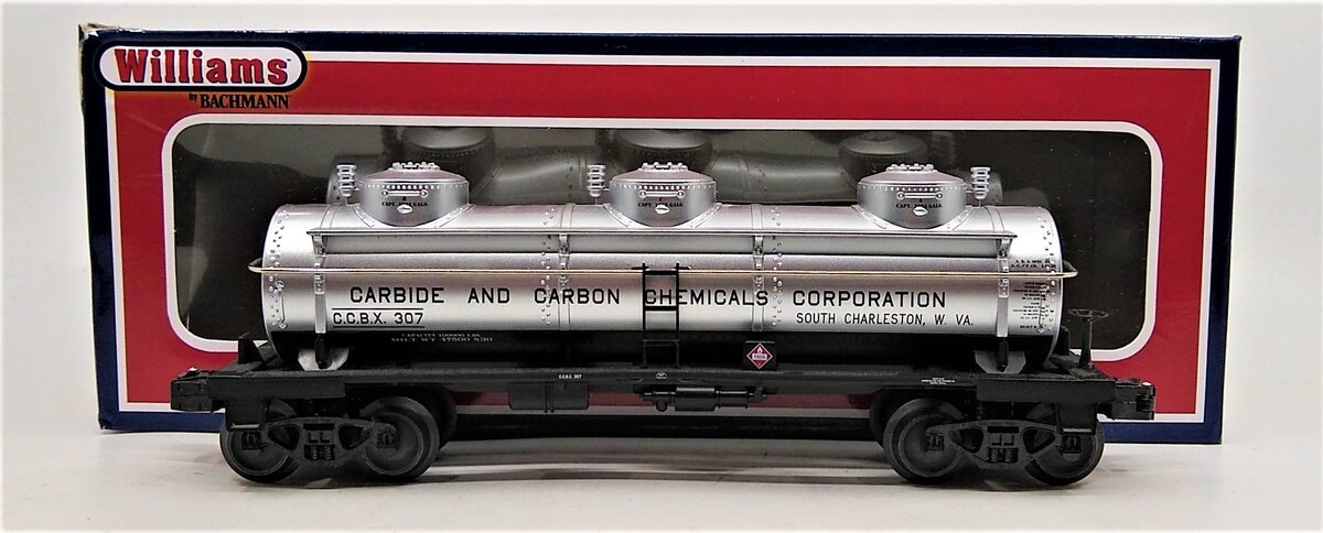 Williams 47114 O Gauge Carbide & Carbon Chemicals 3 Dome Tank Car