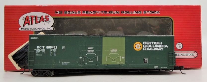 Atlas 20002451 HO Scale British Columbia Railway 53' Double Plug Boxcar #800432
