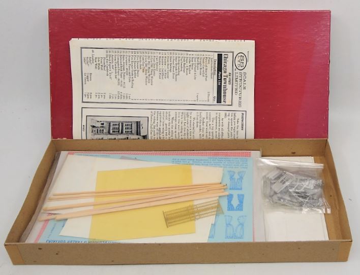 Scale Structures 1105 HO Chicago Townhouse w/Interior/Exterior Details Super Kit