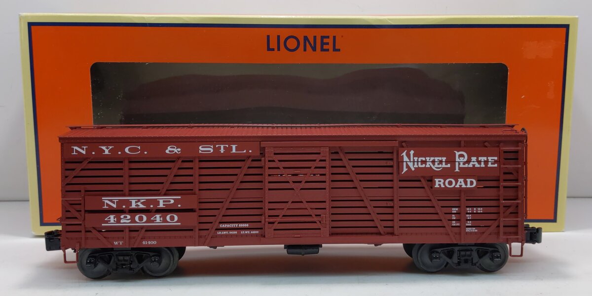 Lionel 6-82315 O Nickel Plate Road ACF 40-Ton Stock Car 3-Rail #42040