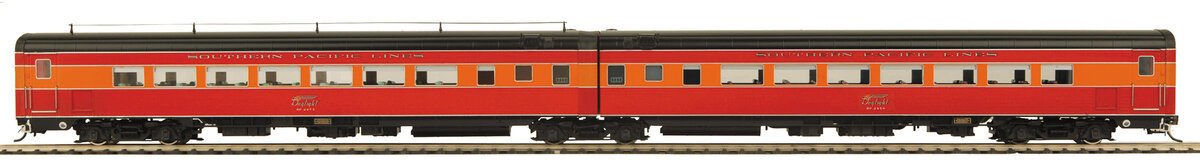 MTH 80-60009 HO Scale Southern Pacific Articulated Passenger Cars (Set of 2)