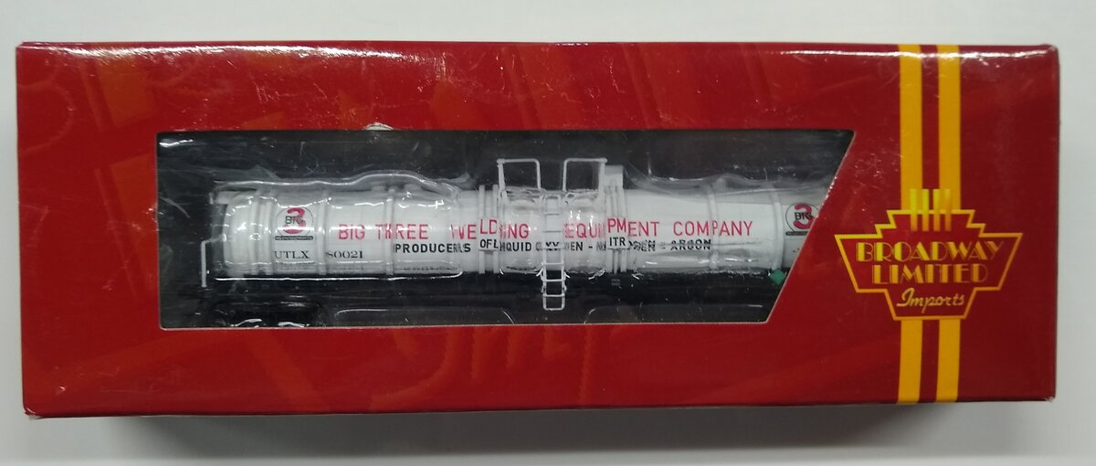 Broadway Limited 3729 N Big Three Industries Cryogenic Tank Car #80021