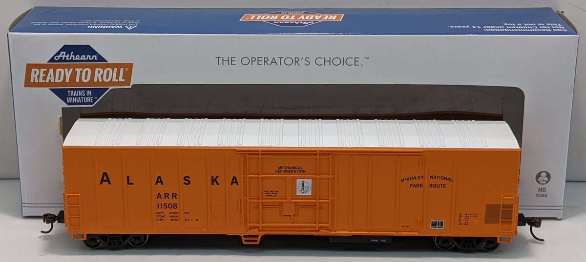 Athearn 71460 HO Scale Alaska Railroad 57' Mechanical Reefer #11508