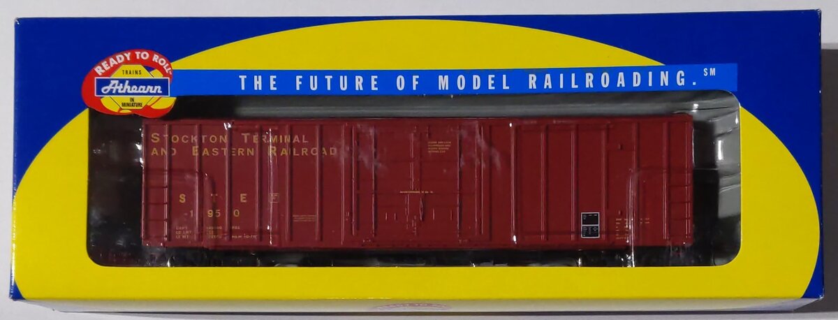 Athearn 87411 HO Scale Stockton Terminal & Eastern 50' FMC PD Boxcar #1950