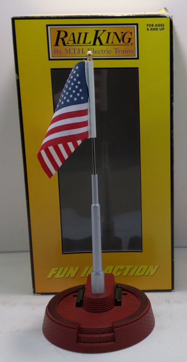 MTH 30-9074 O Gauge American Flag Pole w/Base