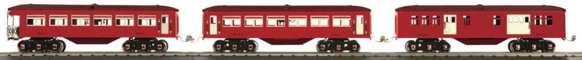 MTH 11-80027 O Vermillion/Maroon Lionel Corporation Tinplate Passenger Cars