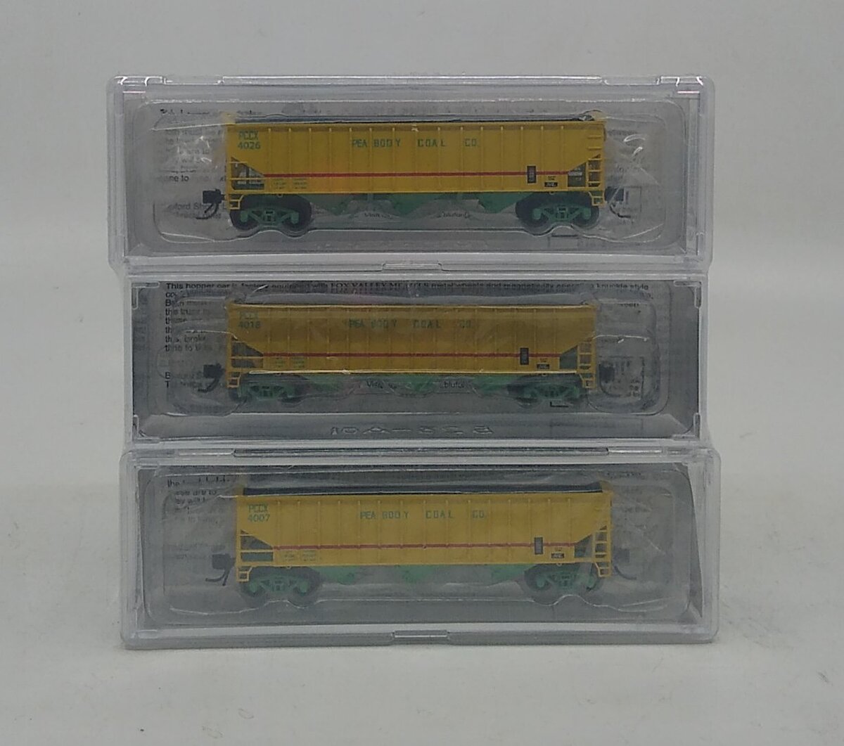 Bluford Shops 14363 N PCCX 70-Ton 14-Panel 3-Bay Hopper Car (Set of 3)