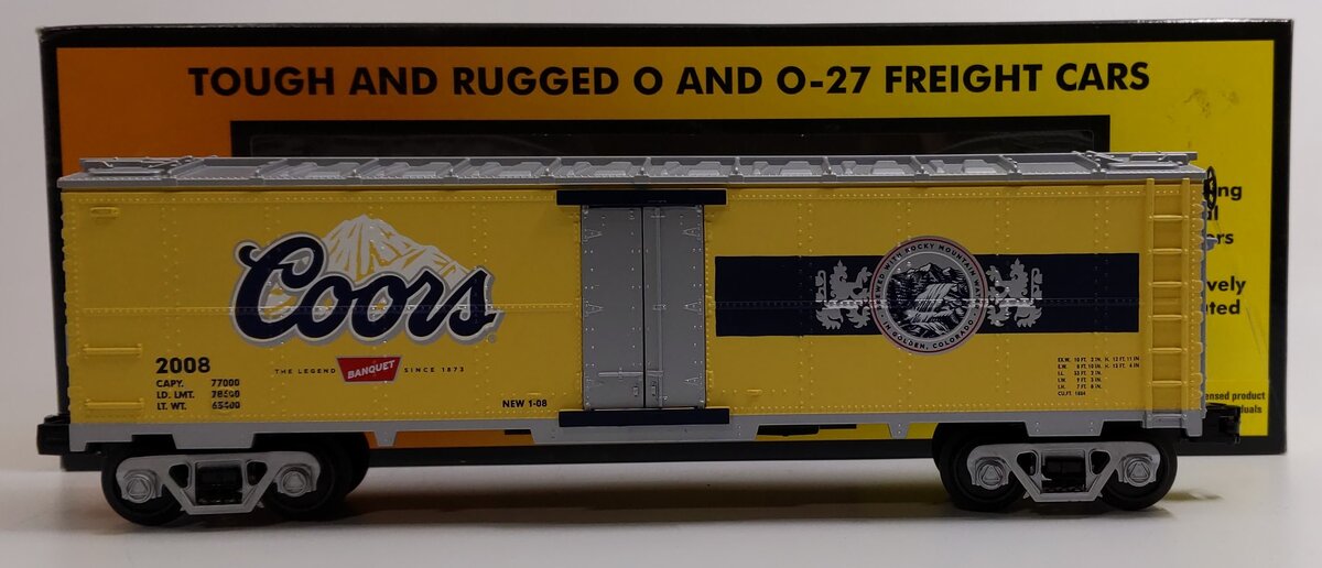 MTH 30-78056 O Gauge Coors Modern Refrigerator Car #2008