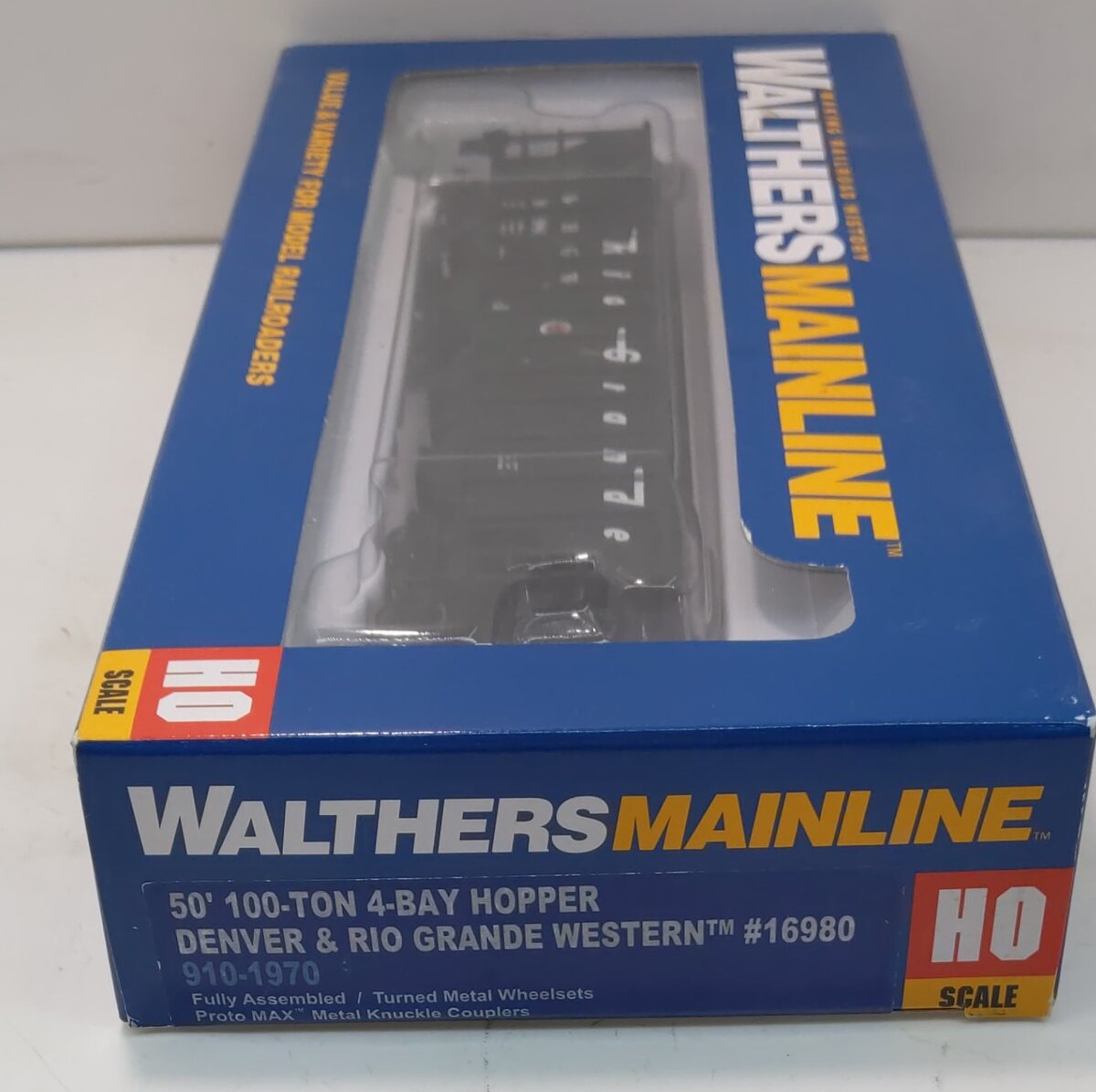 Walthers 910-1970 HO Denver & Rio Grande Western 50' 100-Ton 4-Bay Hopper #16980