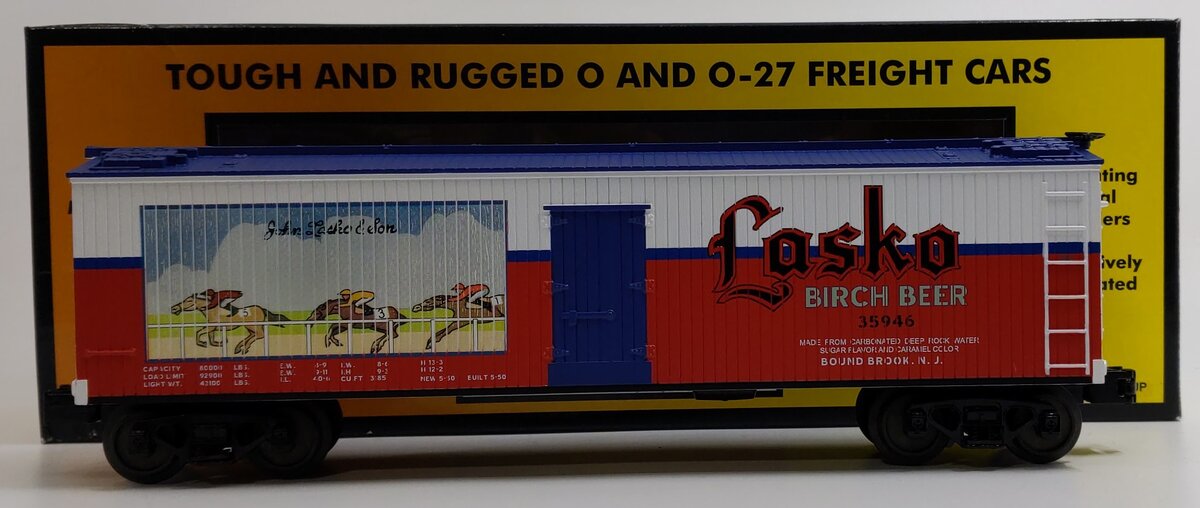 MTH 30-78092 O Gauge Lasko Birch Beer Reefer Car