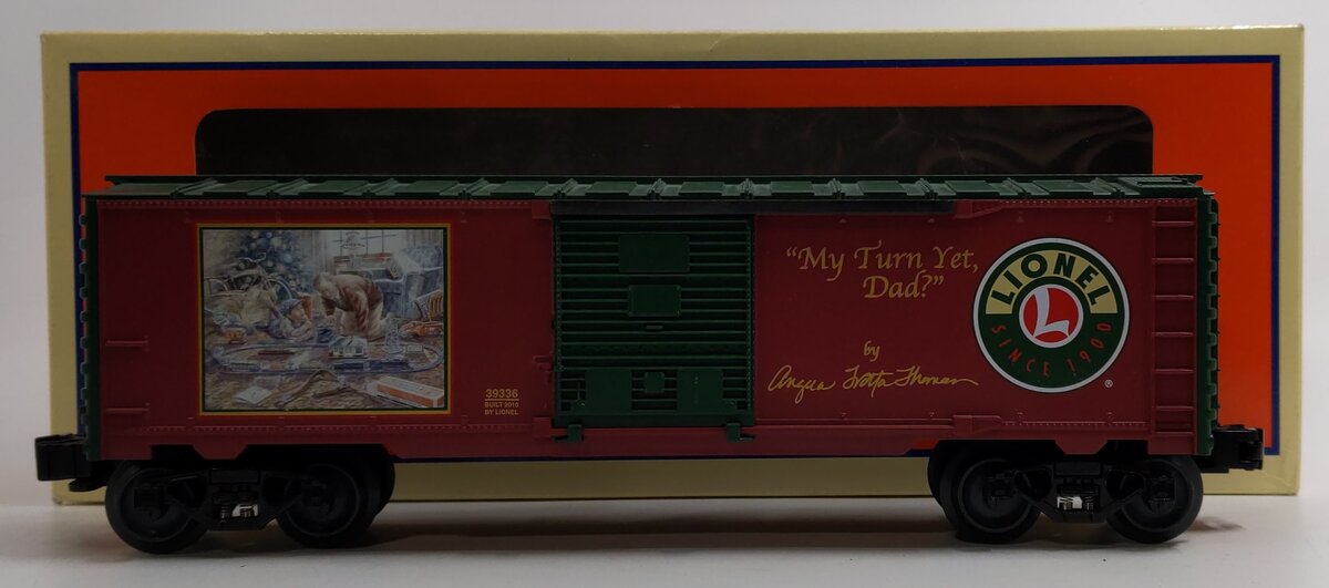 Lionel 6-39336 O Gauge "My Turn Yet Dad" 2010 Angela Thomas Boxcar