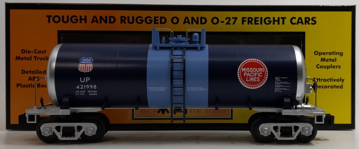 MTH 30-73282 O Gauge Missouri Pacific Modern Tank Car #421998