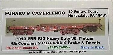 Funaro & Camerlengo 7010 PRR Flat Car w/ Wood Deck