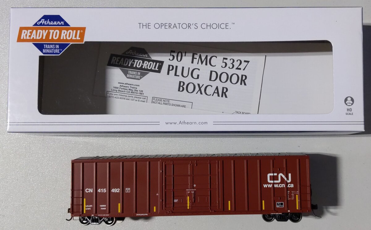 Athearn 87427 HO Canadian National 50' FMC Superior Plug Door Box RTR #415492