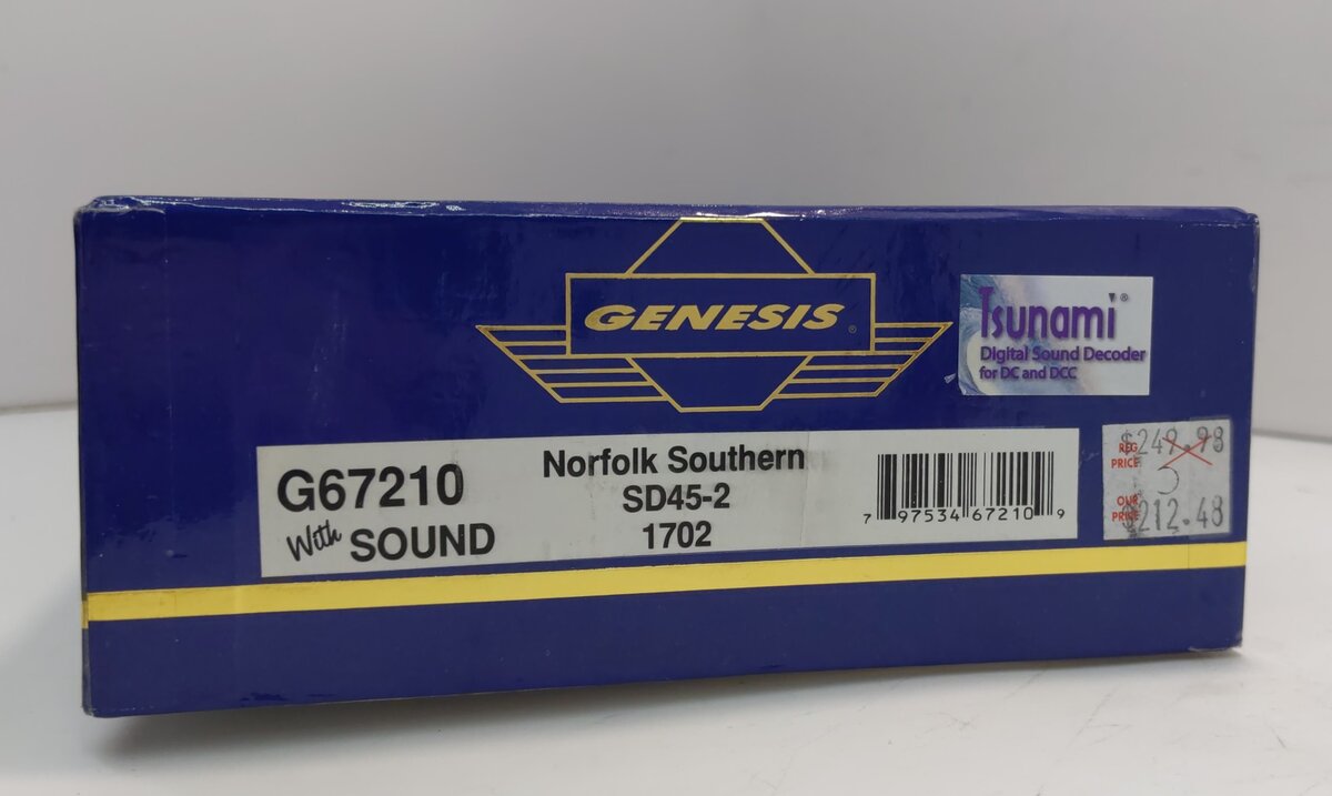 Athearn G67210 HO Norfolk Southern SD45-2 Diesel Locomotive w/DCC & Sound #1702