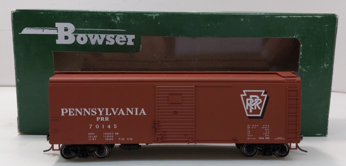 Bowser 41057 HO Pennsylvania Railroad Class X31a Round-Roof Boxcar #70145