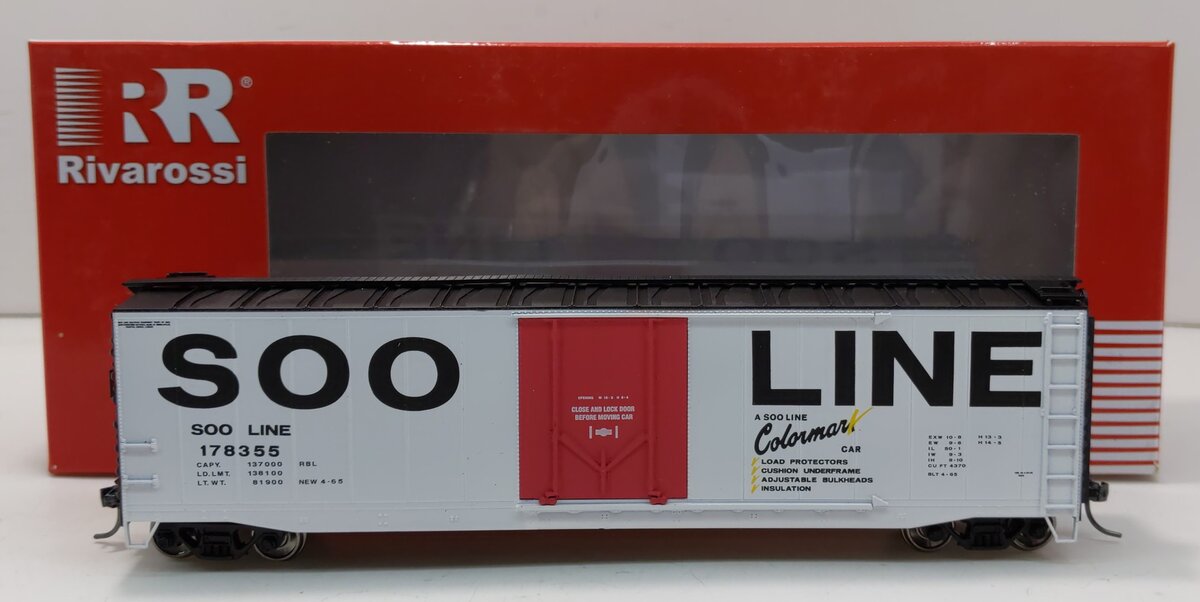 Rivarossi HR6366 HO Soo Line 50ft Boxcar with Plug Door and