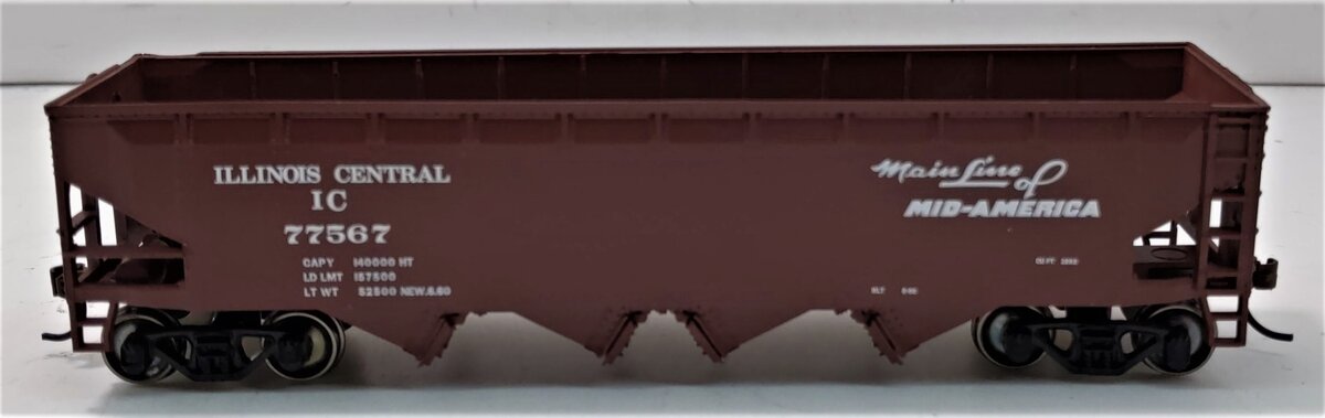 Athearn 72720 HO Illinois Central 40' 4-Bay Offset Hopper #77567