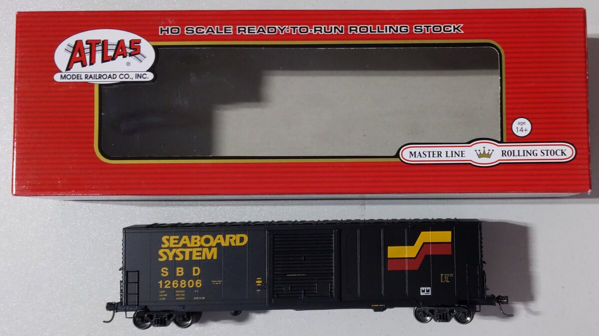 Atlas 20003653 HO Seaboard System 50' Precision Design Box Cars #126806