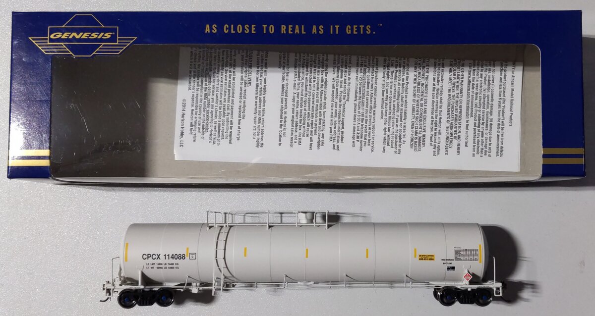 Athearn G68454 HO Scale Chevron Phillips Chemical UTC 33k LPG Tank Car #114088