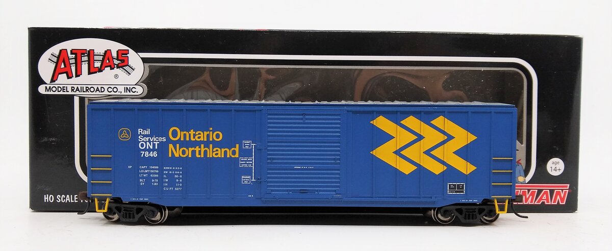 Atlas 20005137 HO Ontario Northland Trainman® ACF® 50' 6" Box Car #7846