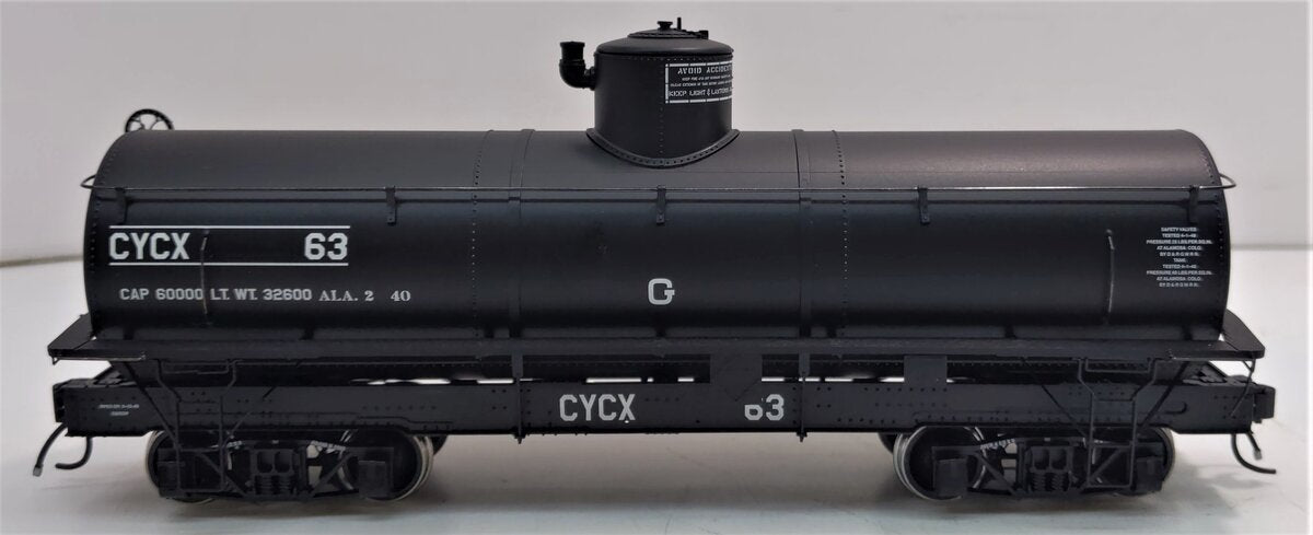 San Juan Car Co 63 On3 Cyanamid Of Canada (CYCX) Gramps Single Dome Tank Car