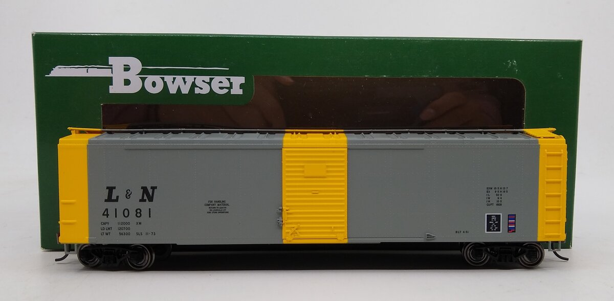 Bowser 41556 HO L&N "Company Material Service" 50' Box Car Ready-To-Run #41081
