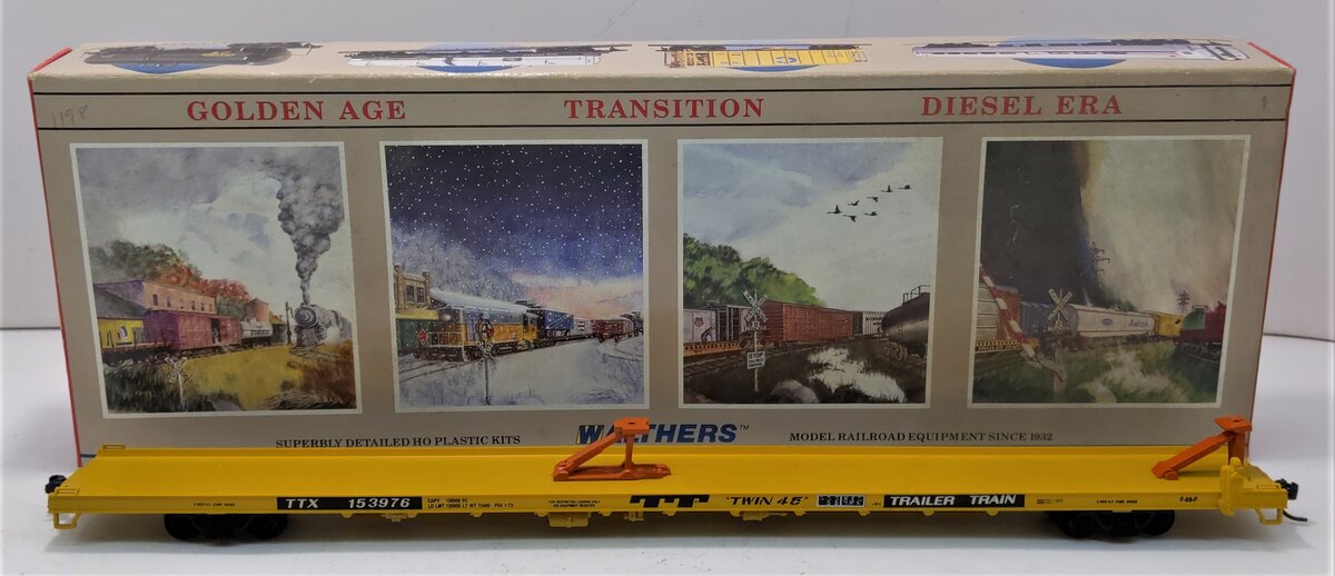 Walthers 932-4951 HO TTX-Elephant 89' F89F TOFC Flat Car Kit #153976 -Assembled