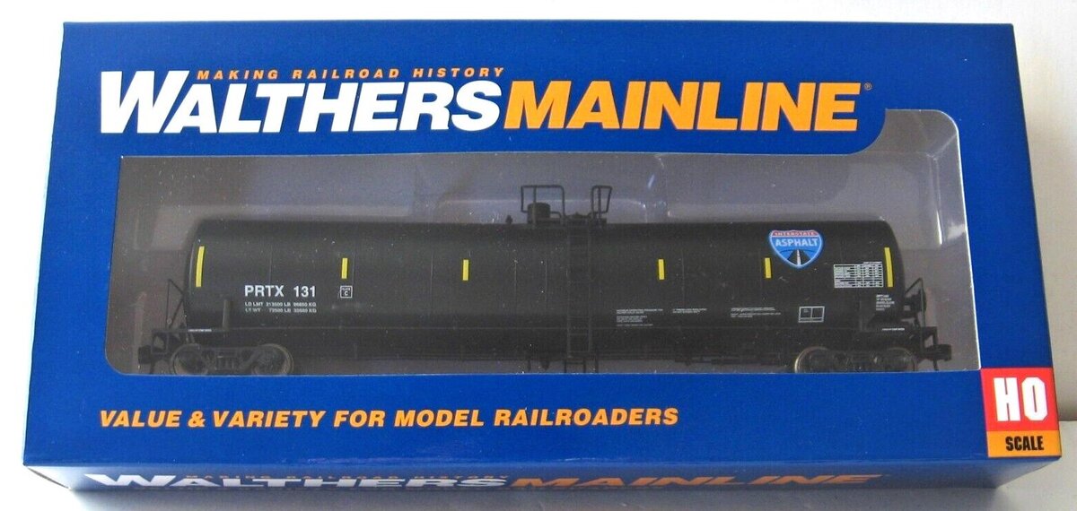 Walthers 910-1269 HO PRTX RTR Trinity 25,000-Gallon Tank Car #131