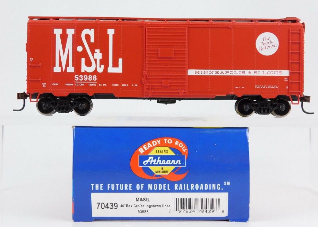 Athearn 70439 HO Minneapolis & St Louis (MSTL) RTR 40' YSD Box Car #53988
