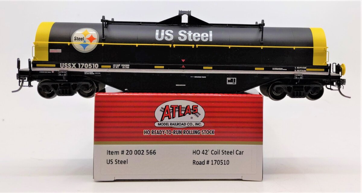 Atlas 20002566 HO Scale US Steel 42' Coil Steel Car #170510