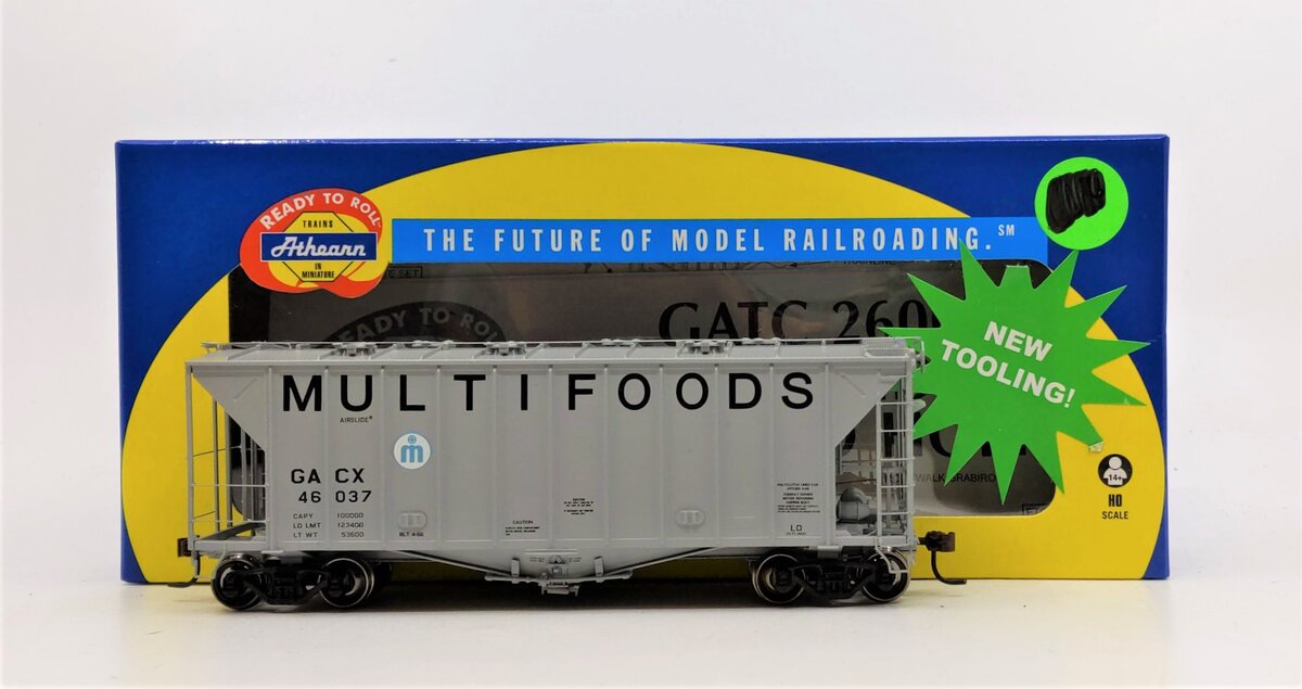 Athearn 87525 HO Scale Multi Foods 40' 2600 CF Airslide Intermediate Car #46037
