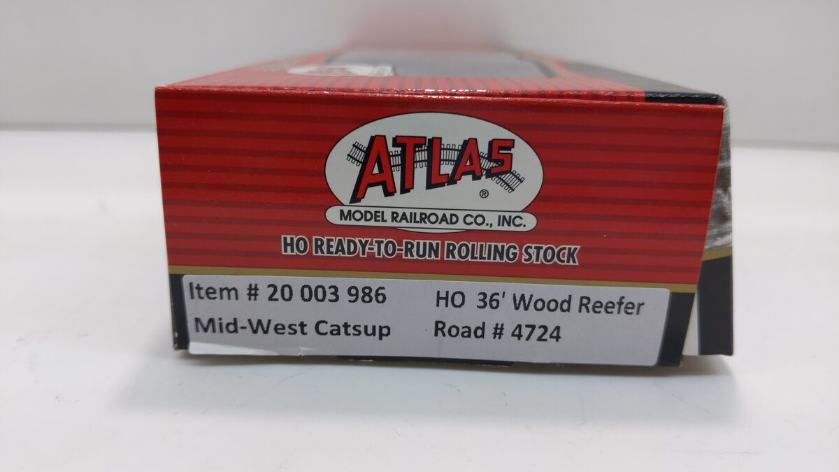 Atlas 20003986 HO Mid-West Catsup 36' Wood Reefer #4724